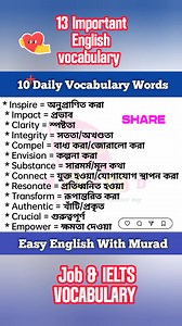 10 Job & IELTS VOCABULARY #English #vocabulary #foryouシ | Easy English With Murad