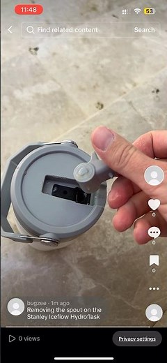 Removing the spout on the Stanley Iceflow Hydroflask