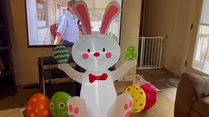 Watch Easter bunny blow up on Amazon Live