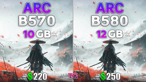 Intel ARC B570 10GB vs ARC B580 12GB - Test in 10 games