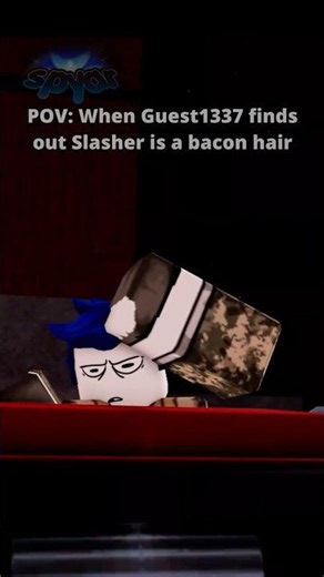 When Guest1337 finds out Slasher is a bacon | Forsaken Animation #forsaken #roblox #robloxanimation