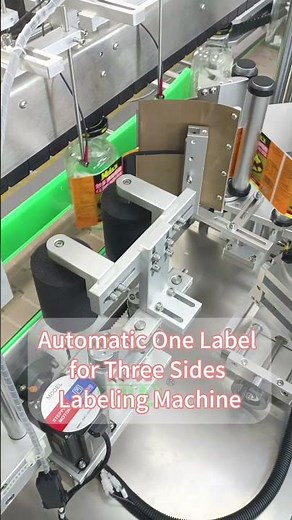 Automatic One Label for Three Sides Labeling Machine1