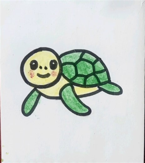 Easy to draw tortoise #how to draw tortoise step by step #drawingshorts #youtubeshorts .