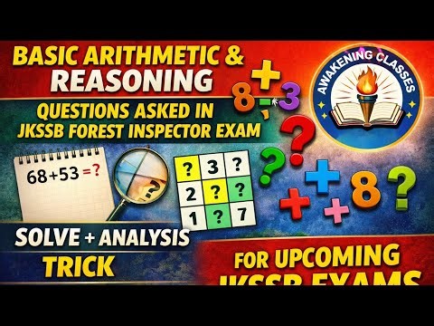 Reasoning l Quant l Previous year question l JKSSB l