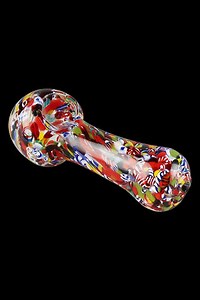 Splatter Frit Glass Hand Pipe