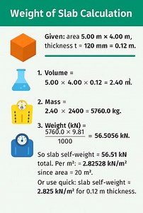 285K views · 1.5K reactions | Weight of #Slab Calculation #construction #civilengineering #structuralengineering #building #facebookviral #facebookreelsviral #facebookpost #reelsvideoシ #reelsviralシ #reelsfypシ | The Civil Engineering | Facebook