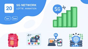 5G Network Animated Icons | After Effects