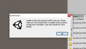 Unity android Unable to forward network traffic to device