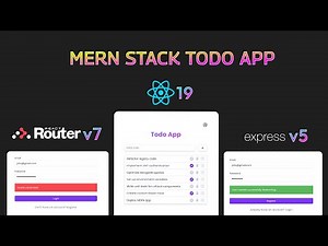 Full Stack MERN Todo App with React 19, Express v5, MongoDB, Node.js, and SWR
