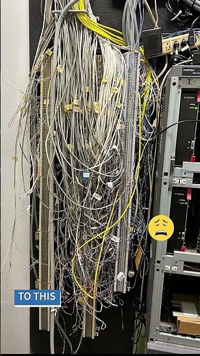 Structured Cabling: Before and After #Shorts