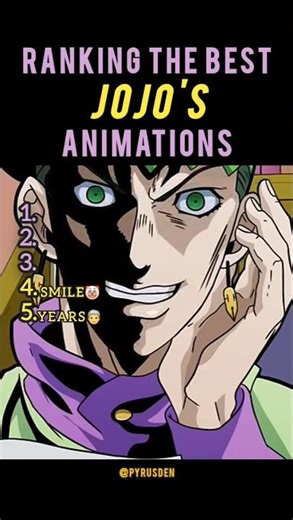 Ranking The Best JoJo Animations 🔥(Part-5) | Giorno Ranks #shorts #jojo #anime