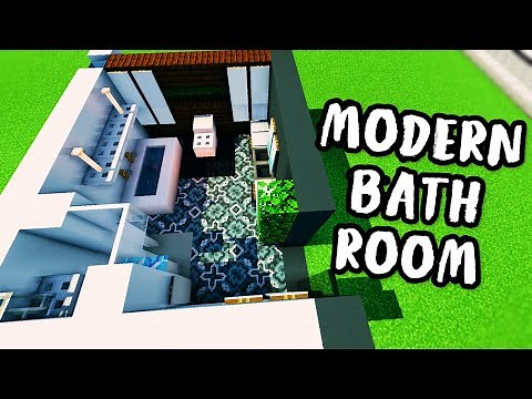How to Build a Modern Bathroom in Minecraft - Modern House Tutorial #6