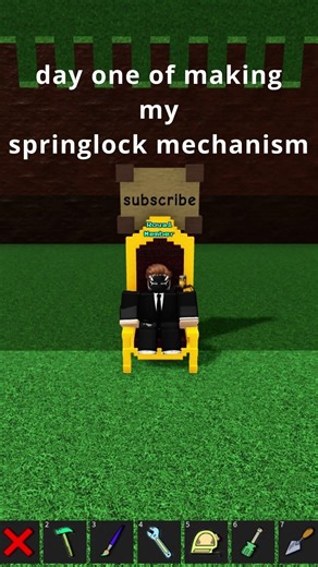 Day 1 of making my springlock mechanism #roblox