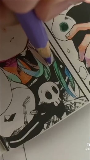 मैं प्यारी मंगा को कैसे रंगती हूँ 💕 (बहुत आसान!) #viral #manga #colors #yt