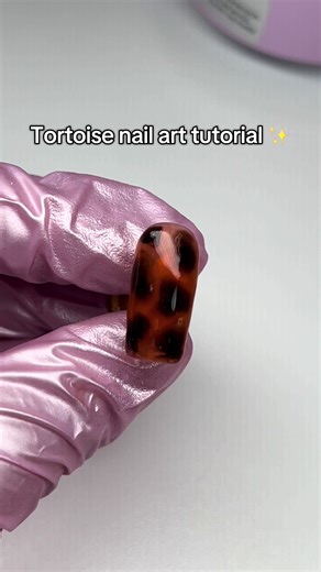 Tortoise Nail Art Tutorial for Fall Designs