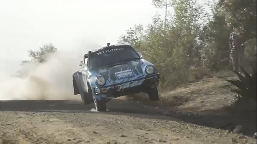 Fast jumps and turns on rough stages in our Tuthill Porsche-built ‘84 Porsche 911. | Ken Block