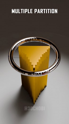 579K views · 10K reactions | Wow Golden Structure Multiple Partition gives 9540 Cubes Satisfying Collapse #satisfying #animation #reels | 3D Chobi | Facebook