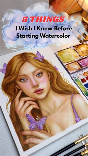 5 Things I wish I knew before starting watercolor 💦✨ . . . . . . #art #artist #watercolor #tutorial #painting #watercolorpainting #beginnerartist #arttips #portrait #filipinoartist #fyp #foryou #foryoupage #pinoyartist | Genelyn Sandaga