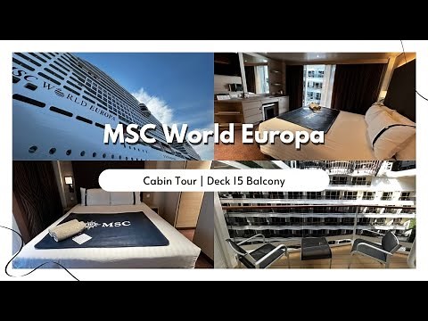 MSC World Europa | Cabin Tour | Deck 15 Balcony | Promenade View