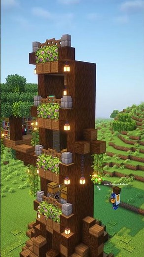 Minecraft Starter Tree House 🏠 #minecraft #eye4steel #shorts