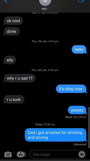 Heartfelt Text Message Exchange Between Parent and Child