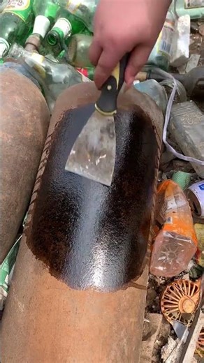 Test the rust converter on-site #金属表面处理 #强效铁锈转化剂 #铁锈转化剂 #免人工打磨除锈 #材料科學 #大熱門