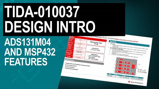 ADS131M04 and MSP432 features for TIDA-010037 | Video | TI.com