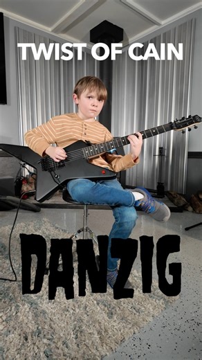 Metal Kid on Instagram: "Adam plays Danzig's Twist of Cain #danzig #twistofcain #metal #kidguitarist #evh #headrush #fender #heavymetal #8yearold"