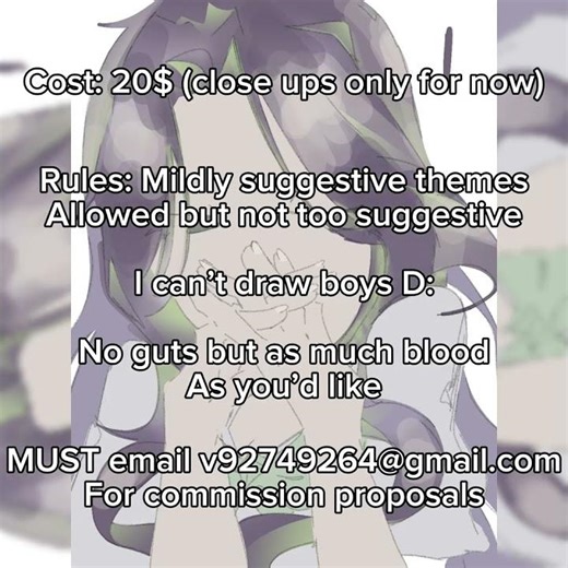 COMMISSIONS OPEN | re-upload because the other one flopped