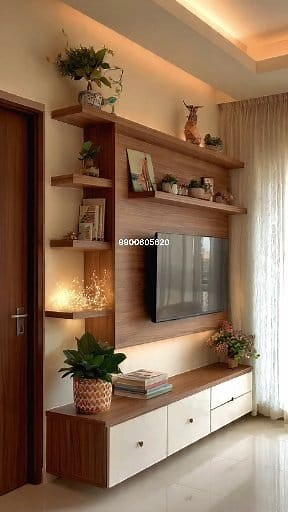 Elevate your living room aesthetic with this stunning modern TV wall unit! ✨ The perfect blend of wood warmth and sleek design. What do you think? 👇 tvunitdesign #livingroominspo #homedecor #moderndesign #interiordesign #homeaesthetic #reels #designideas | Home Interiors