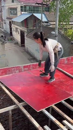 The process of installing boards on the roof of a wooden frame building is easy and fast #popular