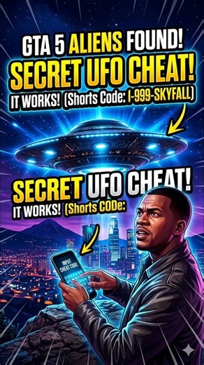 ​GTA 5 SECRET Alien UFO Cheat Code! 👽 #gta5, #gaming, #shorts, #games, #cheatcodes, #gtarp, #gta6