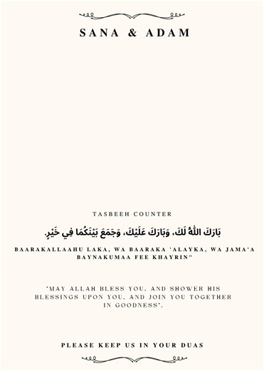 Tasbeeh Counter Favor Card Template: Islamic Wedding (digital Download) - Etsy