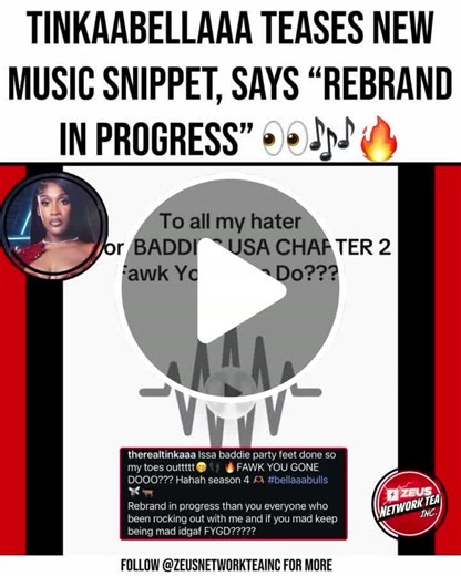 Tinkabella teases new music snippet,says " Rebrand in progress" - NewsBreak