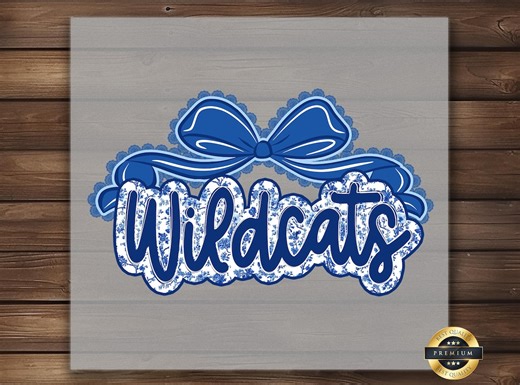 Wildcats DTF Transfer: Floral Script, Spirit Wear Design - Etsy