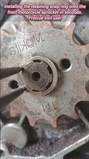 Installing Sprocket Snap Ring