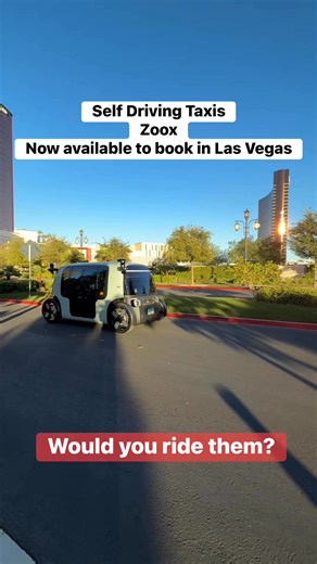 59K views · 426 reactions | Would you ride the self driving Zoox taxis in Las Vegas?  | Vegas Must Try | Facebook