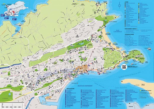MAPA DE SANTANDER CIUDAD 2026. Planos para viajes por España.