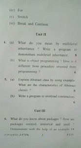 B.C.A 2022 Java programming. question paper by GJU