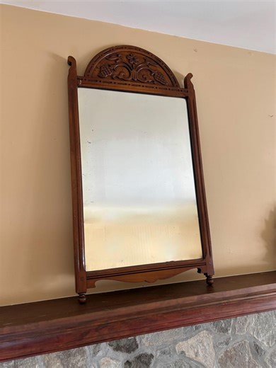 Antique Carved Hall Mirror, Solid Wood With Pinecone Tree of Life Motif - Etsy