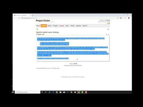 Project Euler Problem 105 Special subset Sums testing