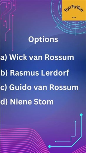 Who developed Python Programming Language