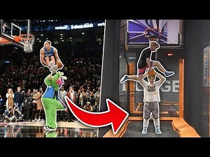 The GREATEST NBA Dunk Contest DUNKS EVER! Recreated on TRAMPOLINE BASKETBALL