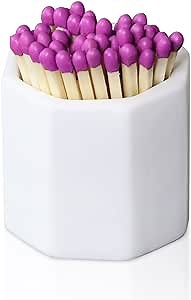 Match Holder with Striker - Match Striker for Decorative Matches for Candles, Bathroom Matches, Match Jar Striker, Matchstick Holder Striker, Match Striker Holder Strike Anywhere Match Cloche