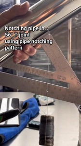 Notching pipe in 56° T joint using pipe notching pattern #reel #fbpro #welderfitter #semuaorang #pengikut @sorotan | Ongis Nade Arema
