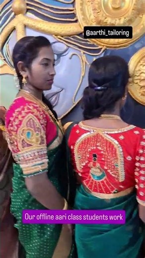 offline aari class student work for their certification || #aariwork