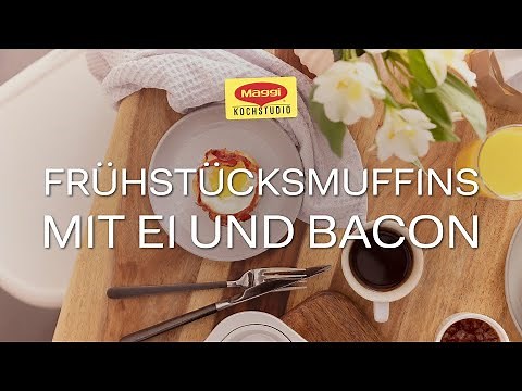 Frühstücksmuffins mit Ei und Bacon