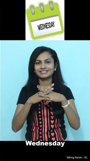 How to Say "Wednesday" in Sign Language | ISL | #Shorts