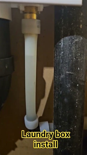 plumbing: laundry box installed