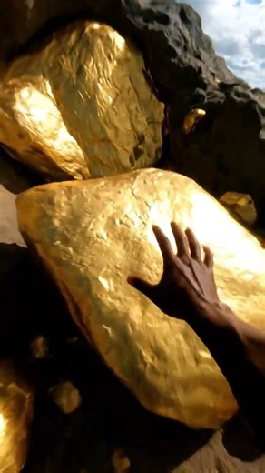 “The ocean hides a golden secret — and he just found it 🌅🏝️✨”